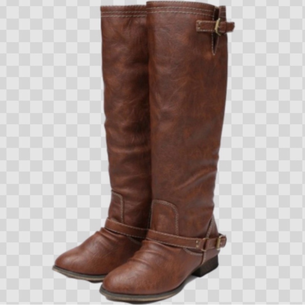 Breckelles Cognac Brown Over-The-Knee Riding Boots